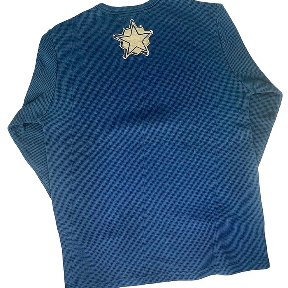 Indigo 30 Studded Star Blue Thermal T-Shirt - Picture 3 of 6